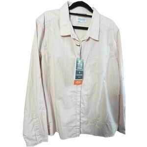 NWT Craghoppers Womens Pink Button Front Long Sleeve Outdoor Shirt Sz US XXL/14